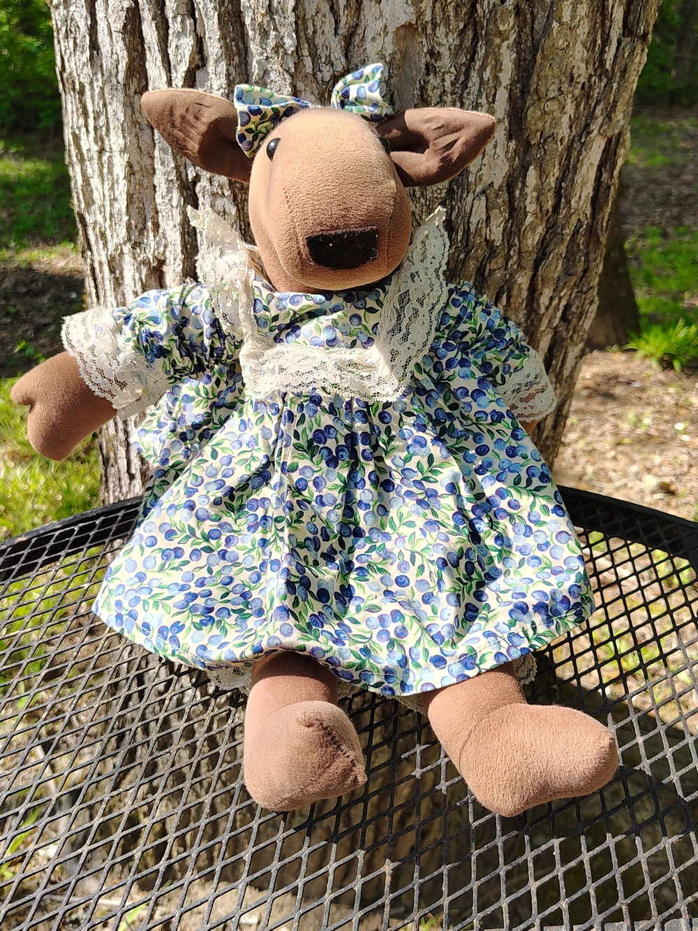 Handmade Plush Vintage Grandmacore Cozy Moose
